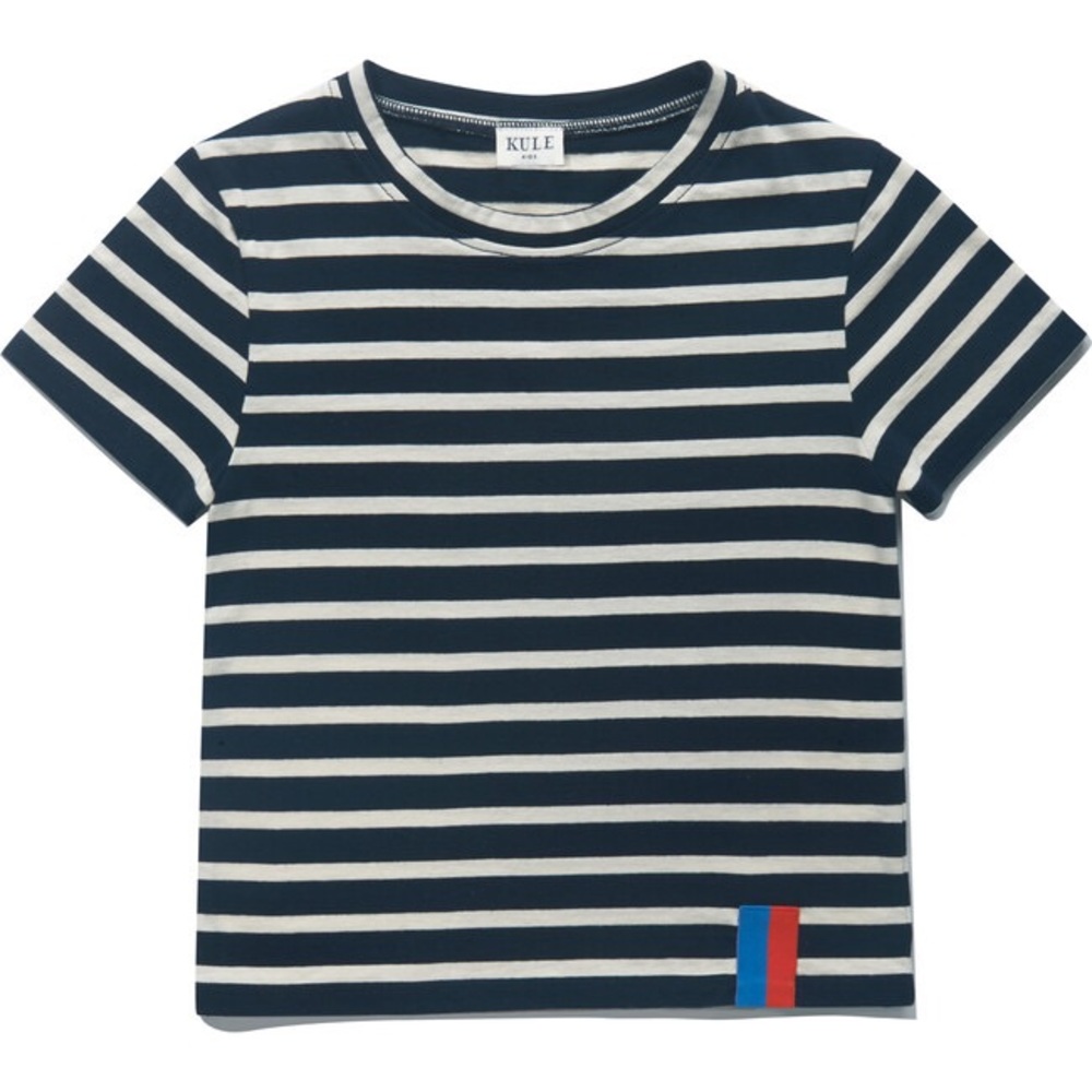 Kule Kids Charley Navy and Cream T Shirt Size 8